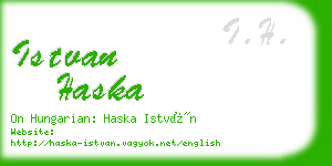 istvan haska business card